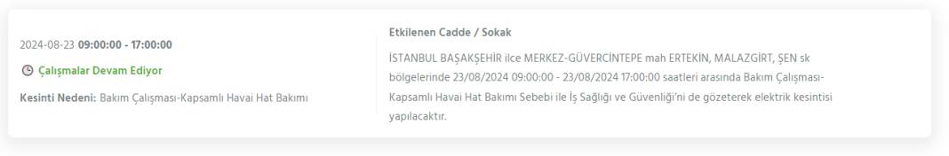 İstanbullular dikkat! Bugün bu ilçelerde 8 saati bulacak elektrik kesintileri yaşanacak 23